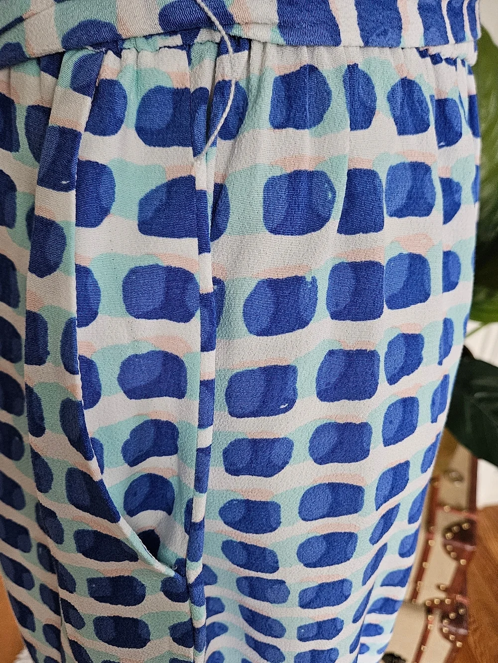 NWT Kate Spade Island Stamp Geometric Romper Preppy Summer Resortwear Size L